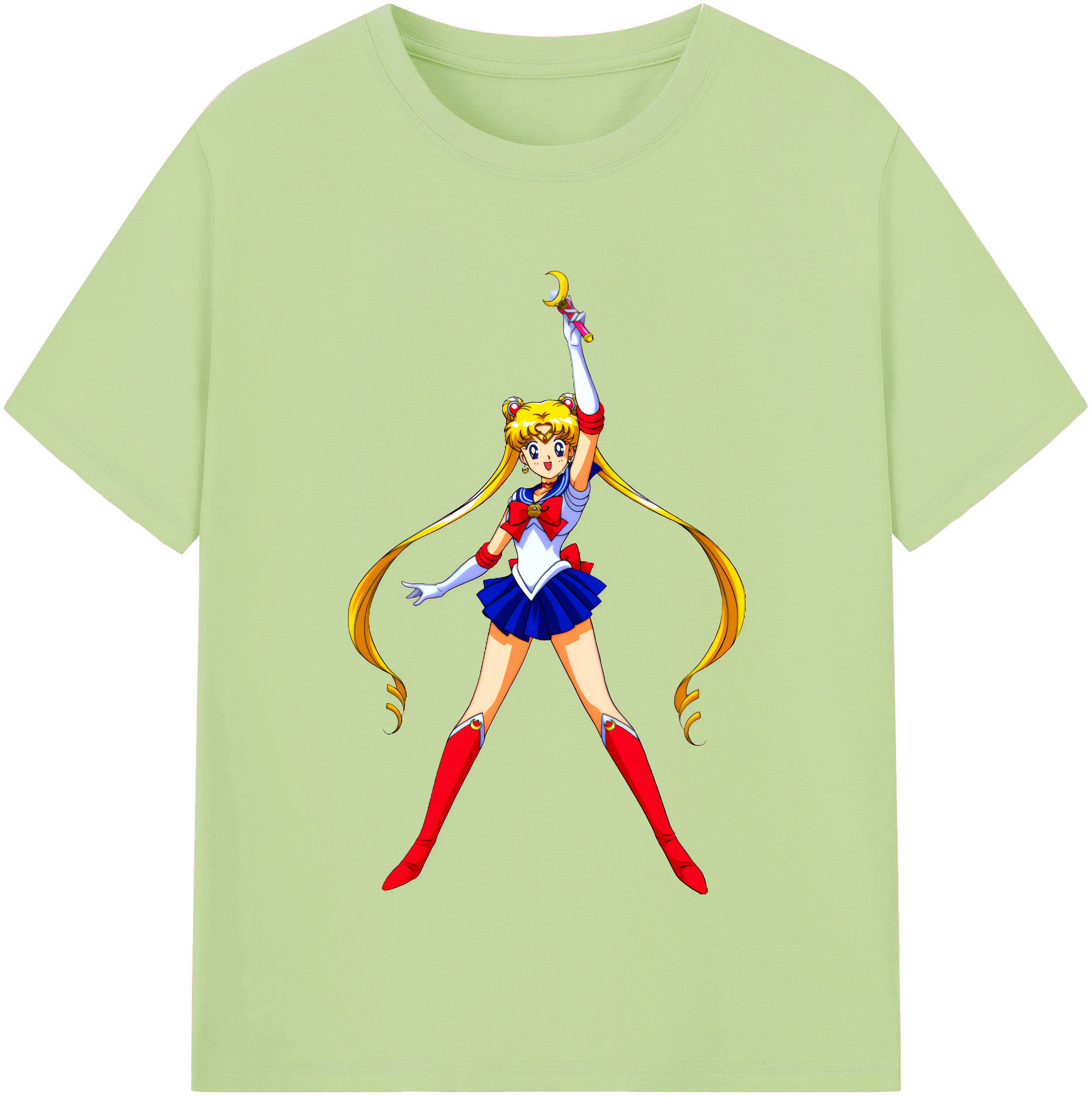 （画像用） 美少女戦士セーラームーン 月野 うさぎ つきの うさぎ Sailor Moon Tsukino Usagi 綿100％半袖Tシャツ（フロントプリント）